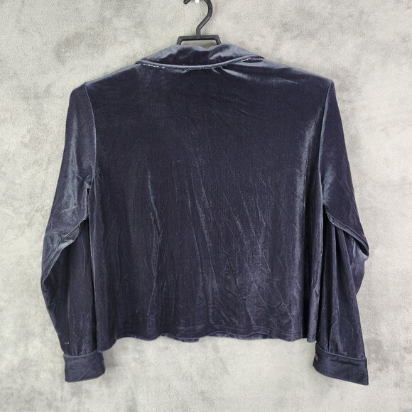 Womens Vintage Velvet Amanda Smith Shirt Button-Up Stretch Long Sleeve Size XL - Picture 8 of 12